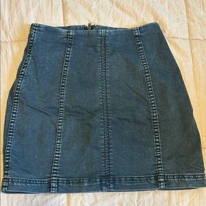 FREE PEOPLE Classic Dark Blue Denim Mini Skirt